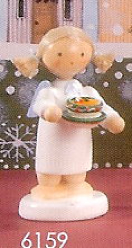 Engel mit Teetasse, von Flade