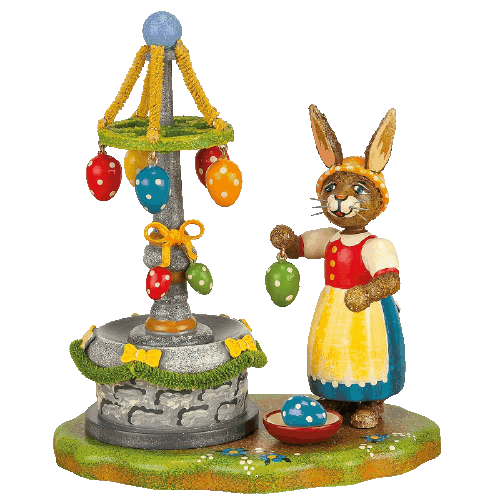 Osterbrunnen, 10 x 12 cm, Hubrig Hasenland