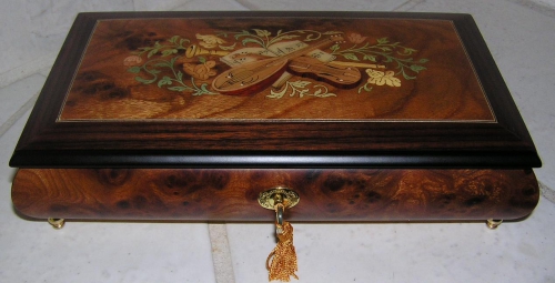 Schmuckschatulle aus Holz Spielwerk