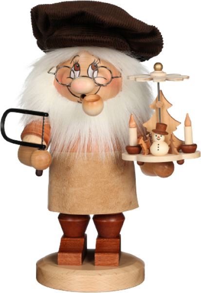 Räuchermann Wichtel Pyramidenbauer; 28 cm hoch, Original Erzgebirge von Christian Ulbricht