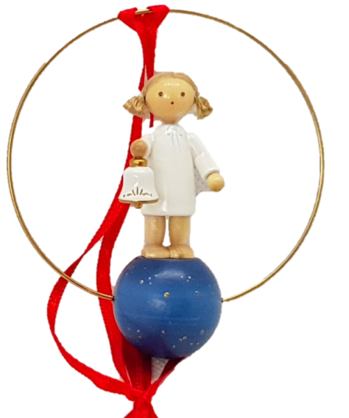 Engel mit Glocke - Weihnachtsschmuck von Flade