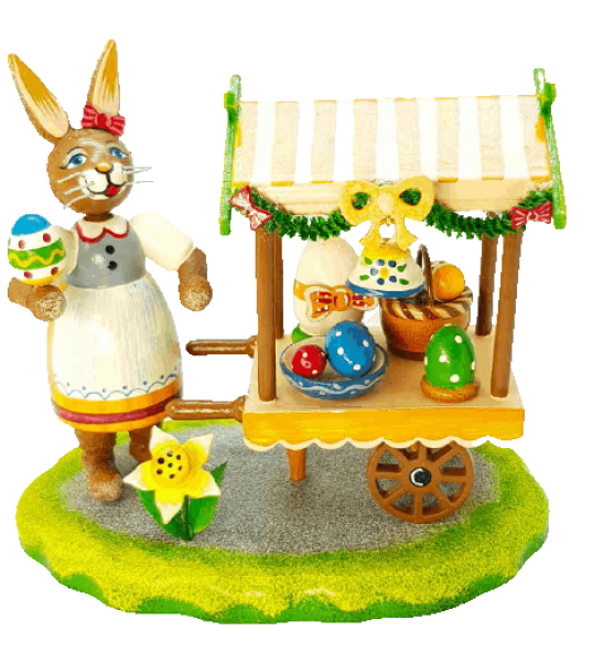 Ostereiermarkt, 9,5 cm, Hubrig Hasenland