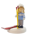 Junge mit Skiern von Flade